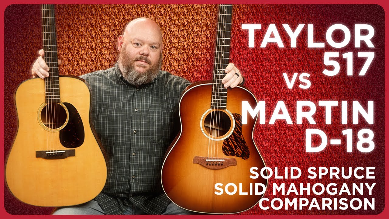 Martin против Taylor | D-18 Refresh против Gold Label 517e | Лучшие дредноуты из ели/красного дер...