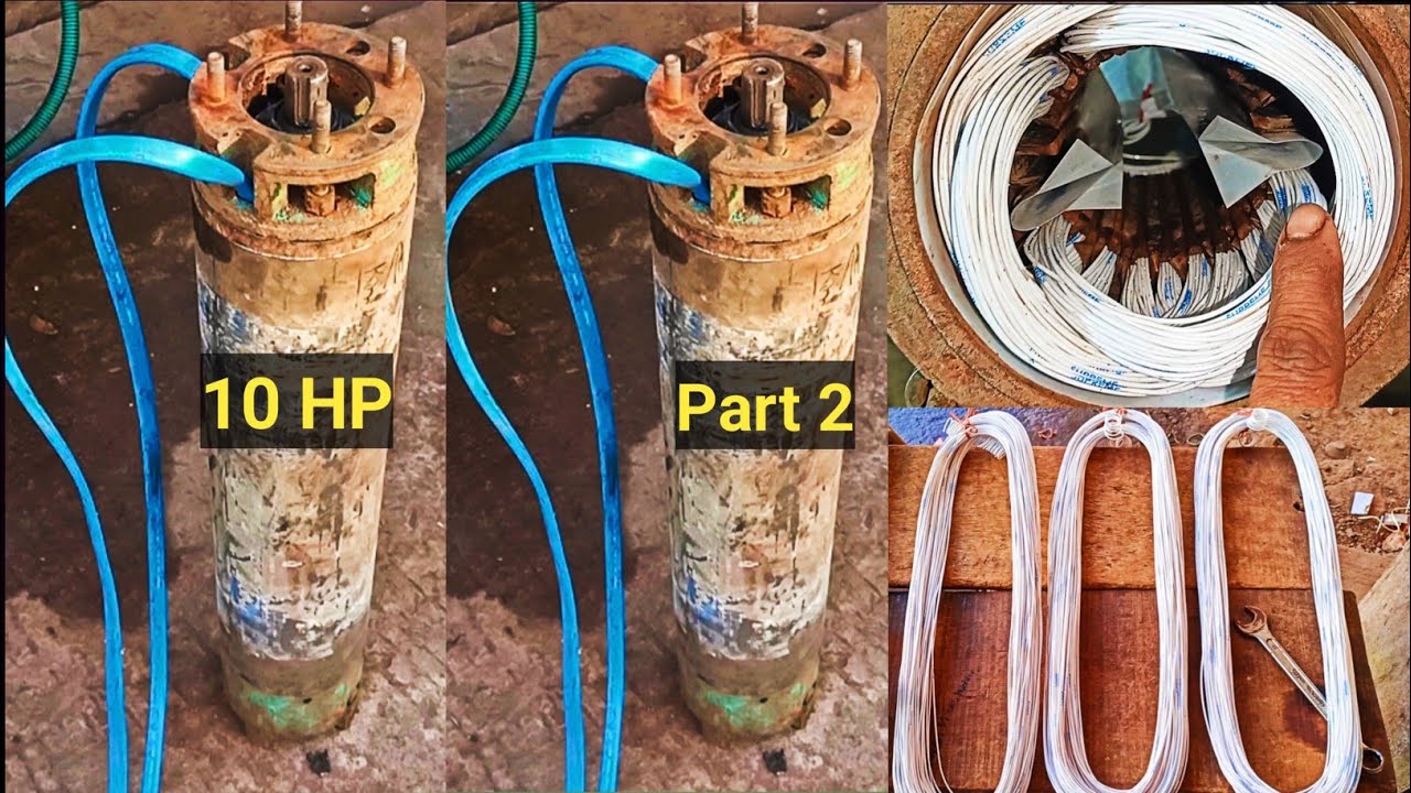 10 HP Falcon Submersible Motor Winding// 10 hp motor winding// 3 phase motor Winding