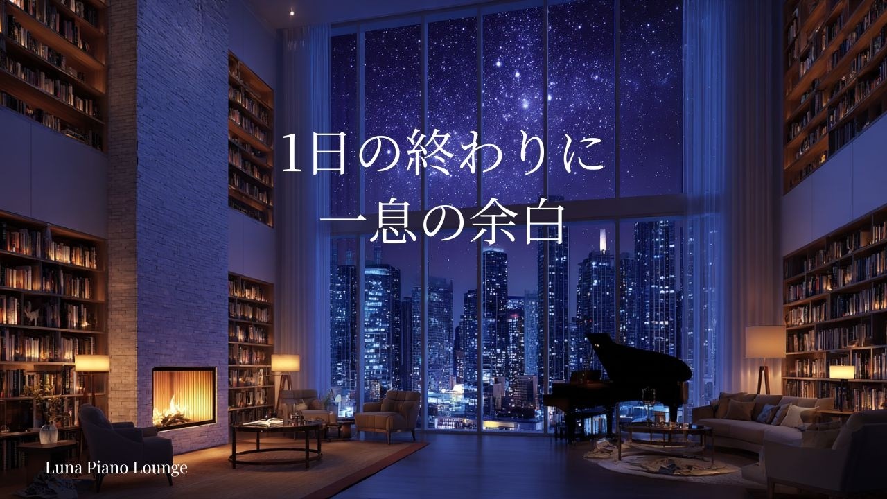 【夜のピアノBGM】1日の終わりに一息の余白｜心を静かに整える癒しの時間｜静かに心を整える癒しのひととき｜自律神経をやさしく整える癒しの時間|リラックス音楽｜睡眠用BGM｜ヒーリングミュージック