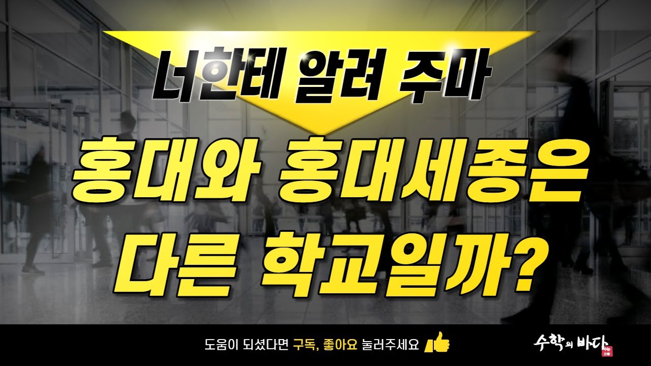 이원화캠퍼스와 분교의 차이점/홍대와홍대세종캠은 다른 학교?