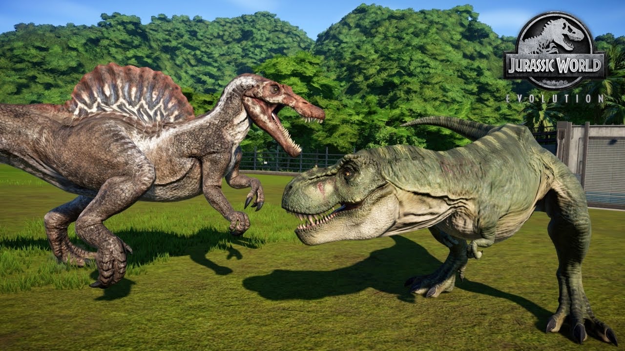 สไปโน vs ทีเร็กซ์ รีแมตช์! Mod เท่ๆที่ทำให้ไดโนเสาร์เหมือนในหนัง - Jurassic World Evolution