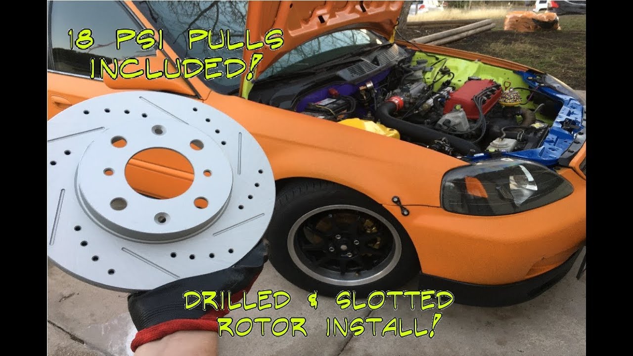 How to install Drilled and slotted rotors  (Some 18psi pulls included)