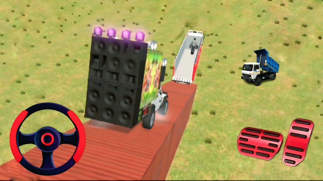 🚛🔥 Truck Loading Bike & DJ System | Heavy Transport Gaming #truck #dj bike 