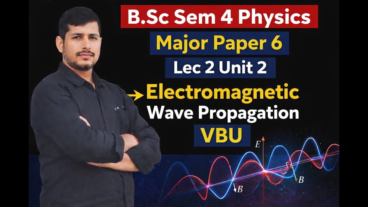 B.Sc Sem 4 Physics | Major Paper 6 | Lec 2 Unit 2 | Electromagnetic Wave Propagation | VBU