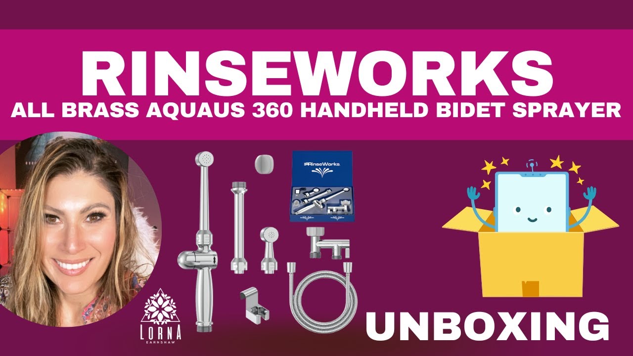 RinseWorks- All Brass Aquaus 360 Handheld Bidet Sprayer for Toilet - NSF Plumbing Code UNBOXING