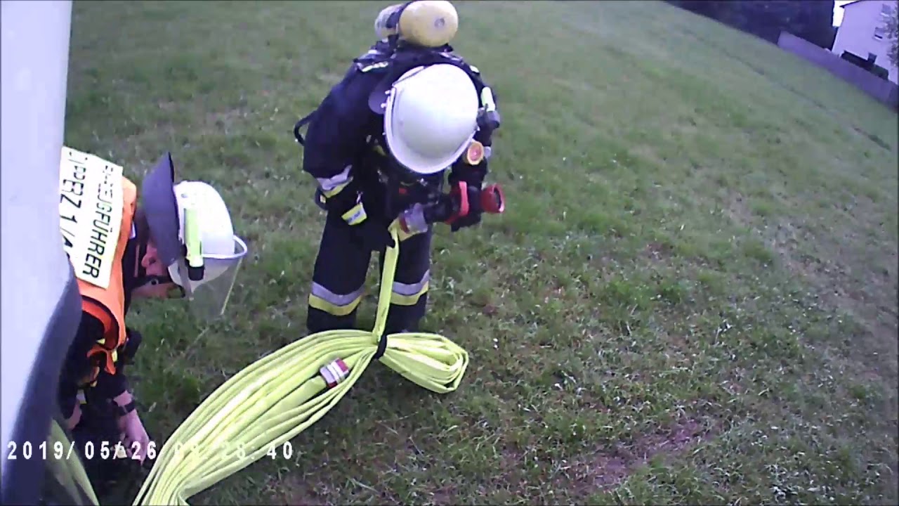 Realvorführung Zimmerbrand 2019 in Dipperz Teil 2 ATF mit Kamera+Anfahrt+Bullhorn+Löscharbeiten