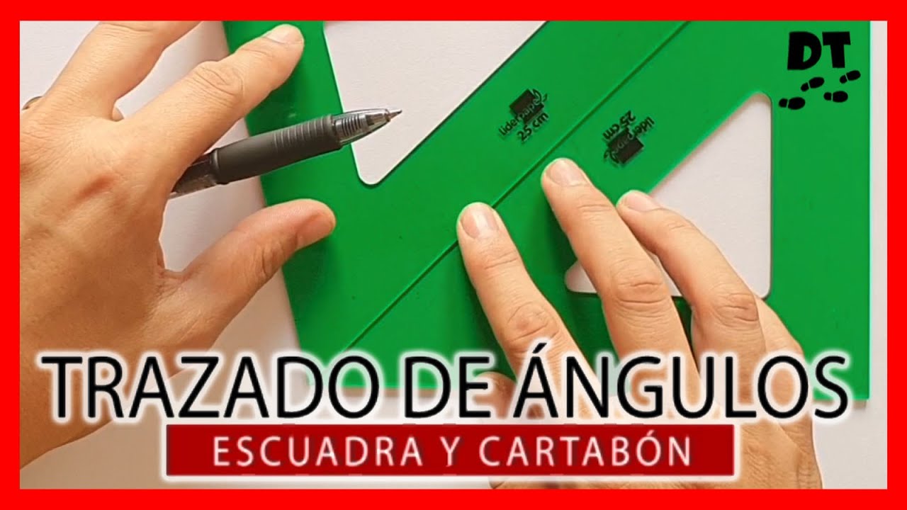 💥 Como dibujar ÁNGULOS con ESCUADRA y CARTABÓN 💪 | Trazado de ángulos 15 30 45 60 75... paso a paso