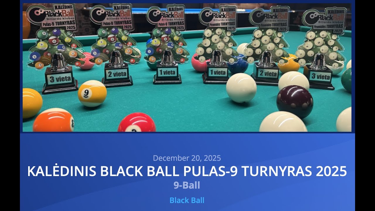 Kalėdinis Black Ball Pulas-9 turnyras 2025