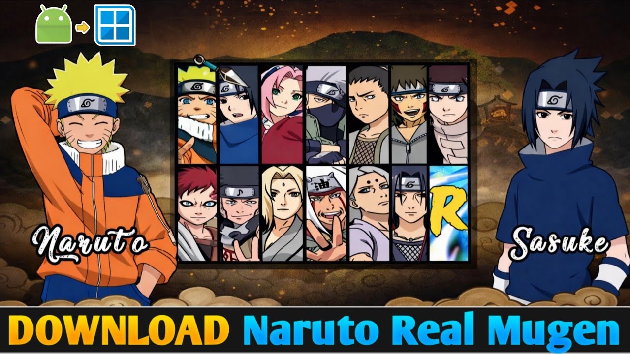 DOWNLOAD‼️ Naruto Real MUGEN 3D Android OFFLINE (500MB) 🔥 New Naruto Anime Fighting Game