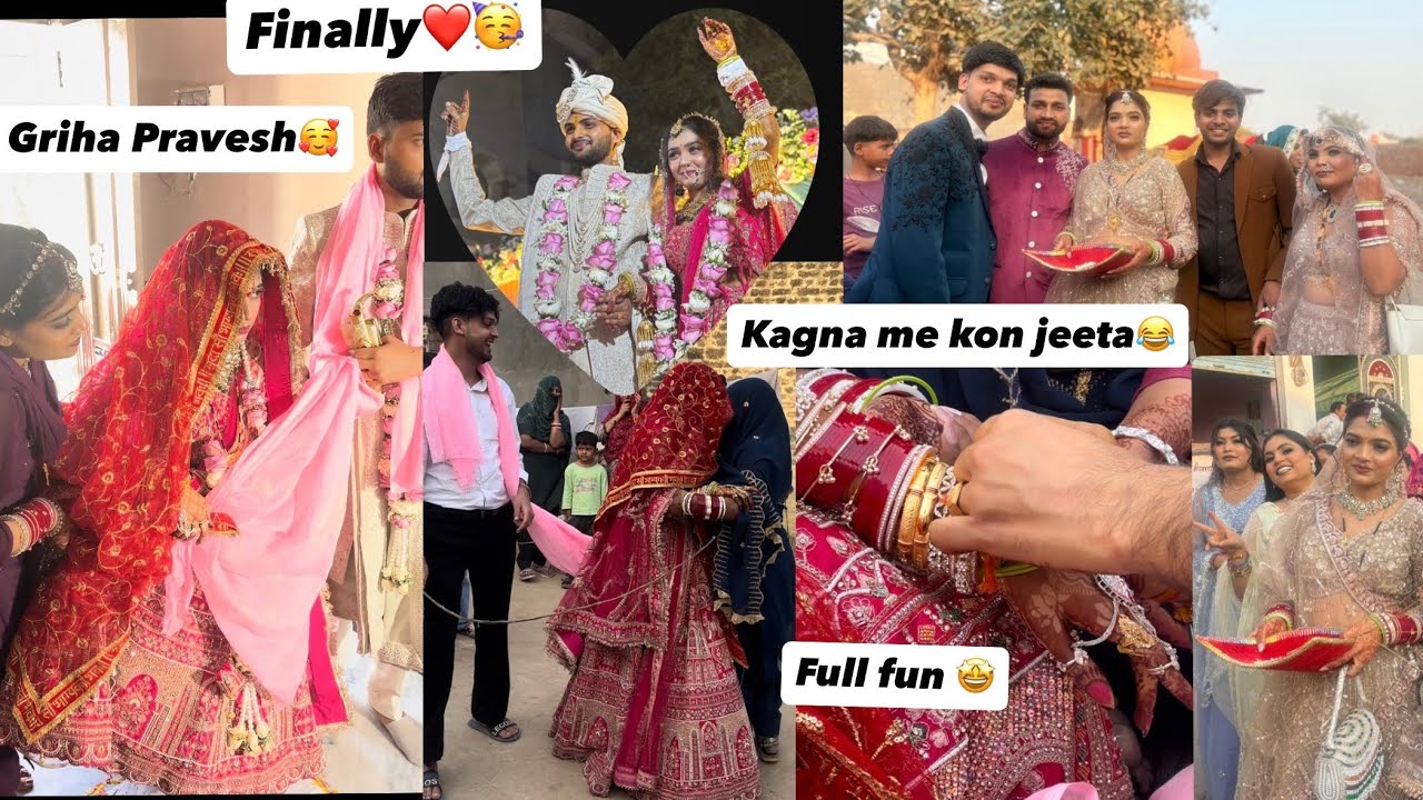 Finally shaadi ho gyi ❤️🥳Kagna me hua full funny moment 🤣🤣