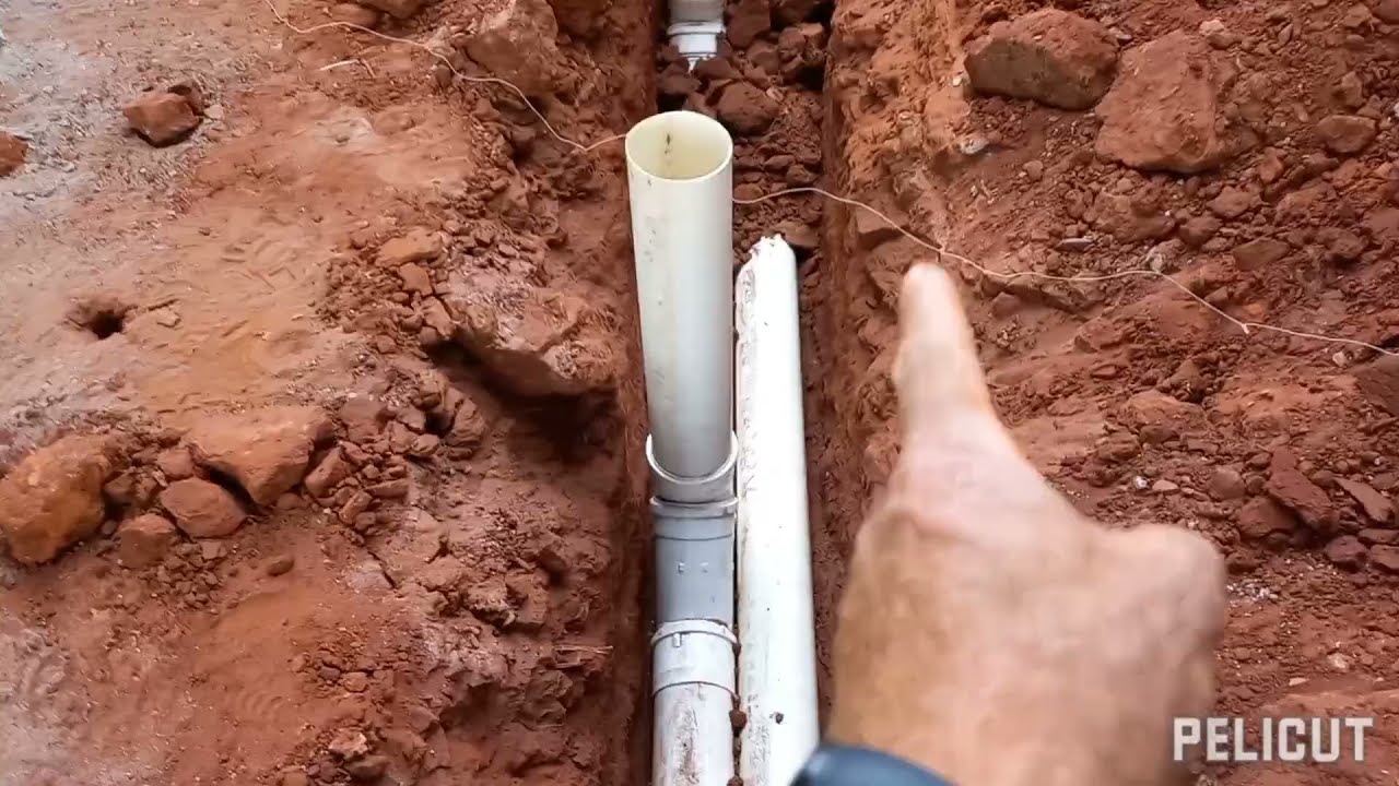 Fazendo rede de esgoto e  águas pluviais!