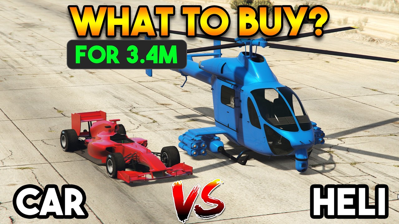 GTA 5 ONLINE : $3.4M CAR VS $3.4M HELICOPTER (WHICH IS BEST?)