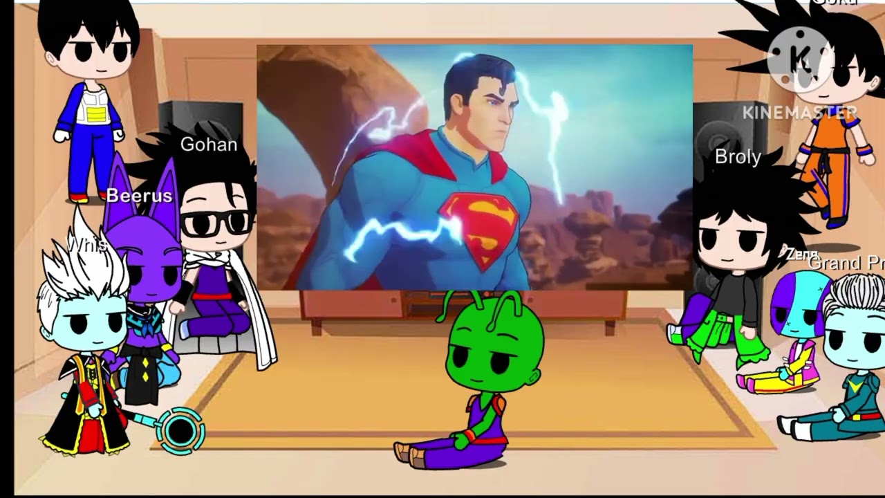 dbs react to Goku vs superman Gacha club 
