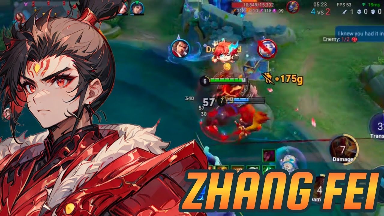 The bruiser blasted the enemies into oblivion | Zhang Fei Highlights | Honor of Kings