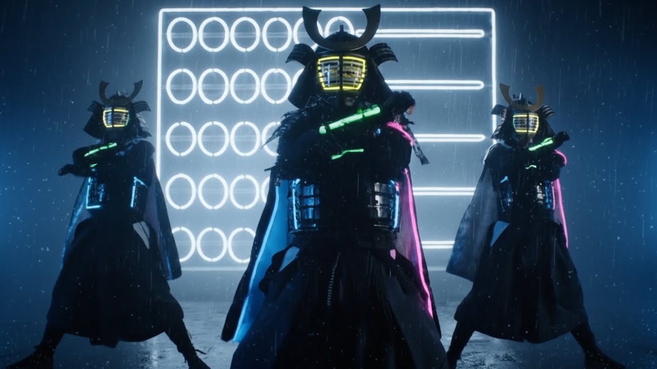 Retro Neon Samurais | Surreal AI Dance Video
