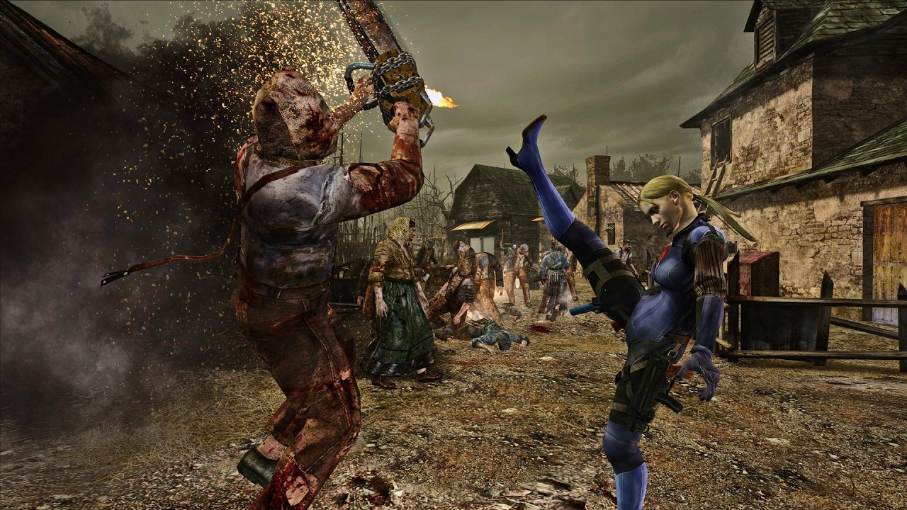 RE5 Jill Battlesuit EXTERMINA a todos los Ganados - RE4 The Mercenaries Pueblo