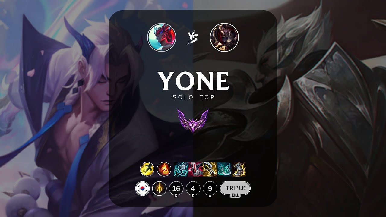 Yone Top vs Darius - KR Master Patch 13.6