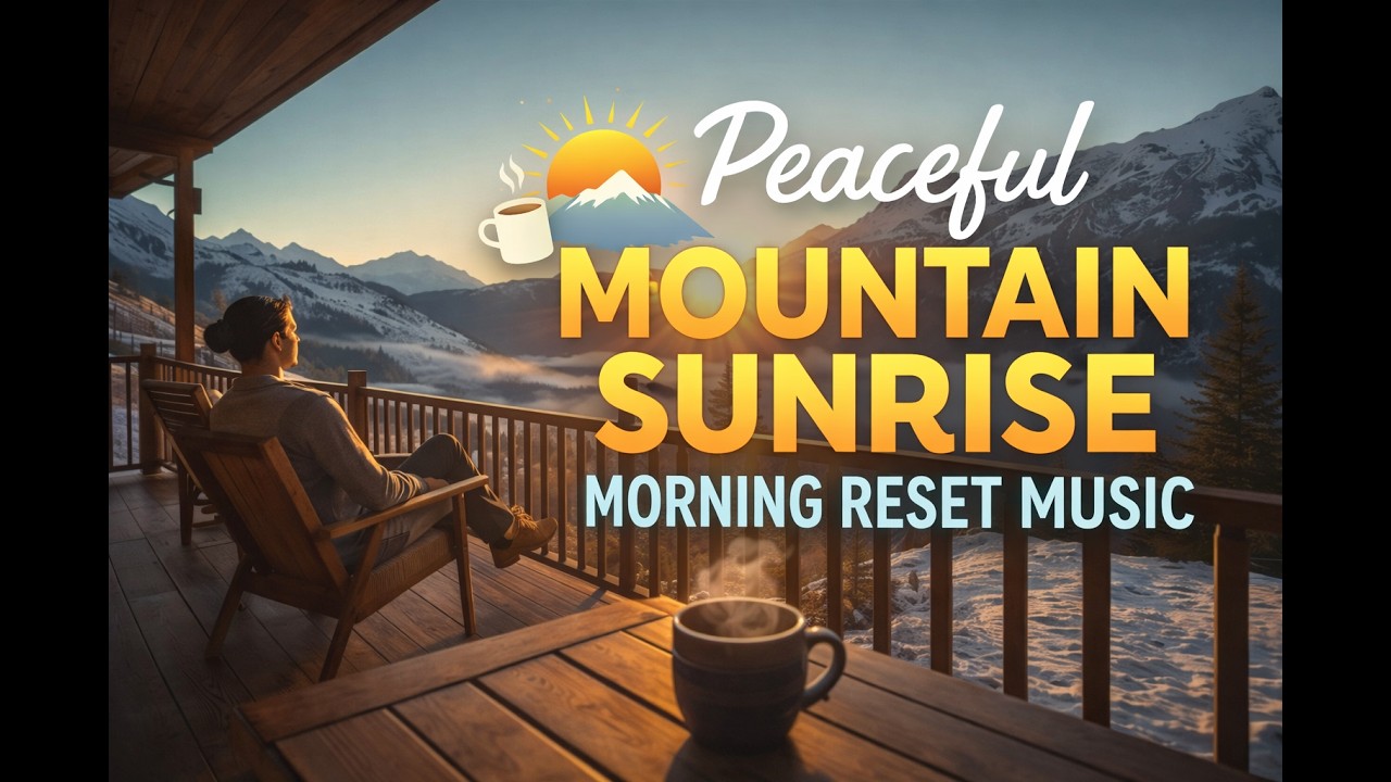 Peaceful Mountain Sunrise Coffee ☕ Relaxing Morning Reset Music | Calm & Positive Energy Start