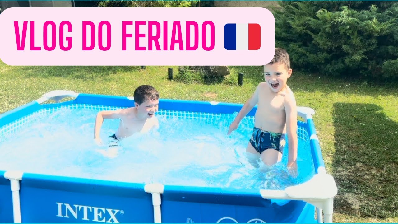 Feriado em família na França 🇫🇷 | Limpeza, almoço especial, marshmallow e 1º banho de piscina!