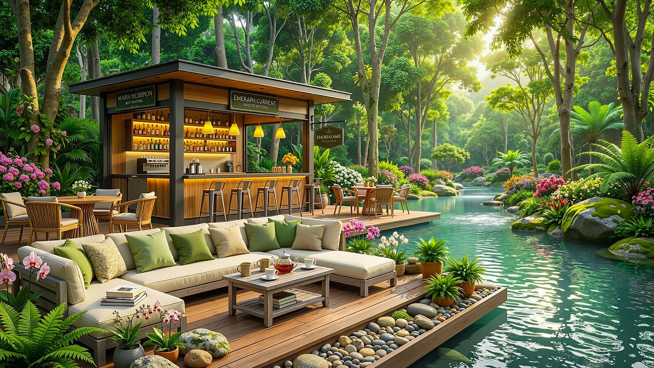 Calm Forest Coffee & Book Jazz ☕ Smooth Instrumentals & Nature Sounds for Study & Work