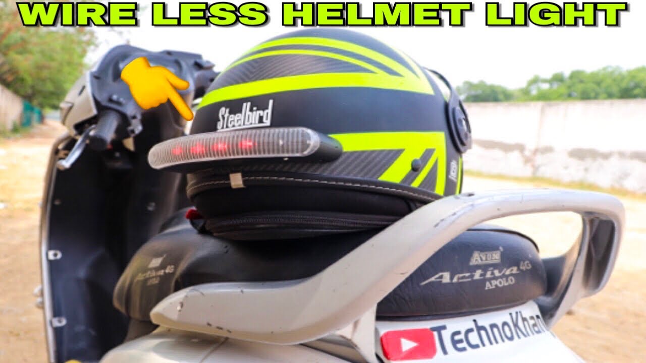 How To Install Helmet Wire Less Led Light  || Techno khan