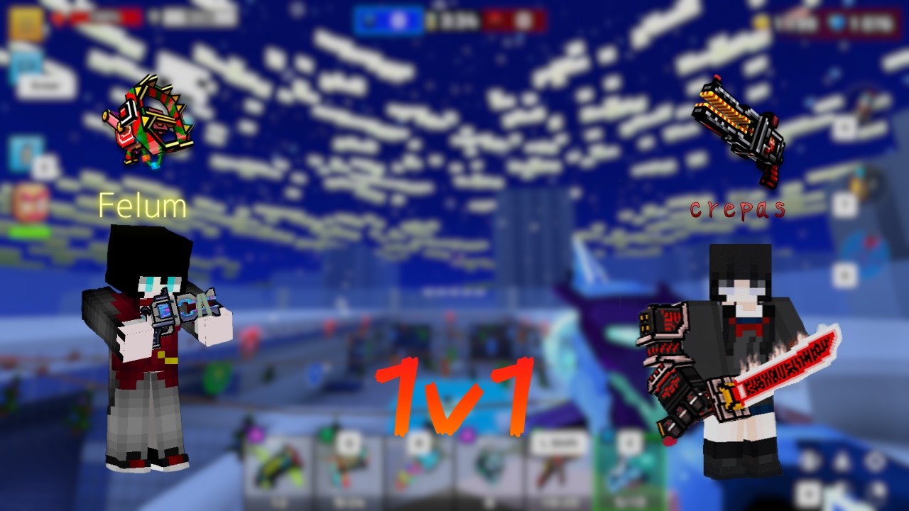 1v1 crepas vs felum [Pixelgun3D][ピクセルガン3D]