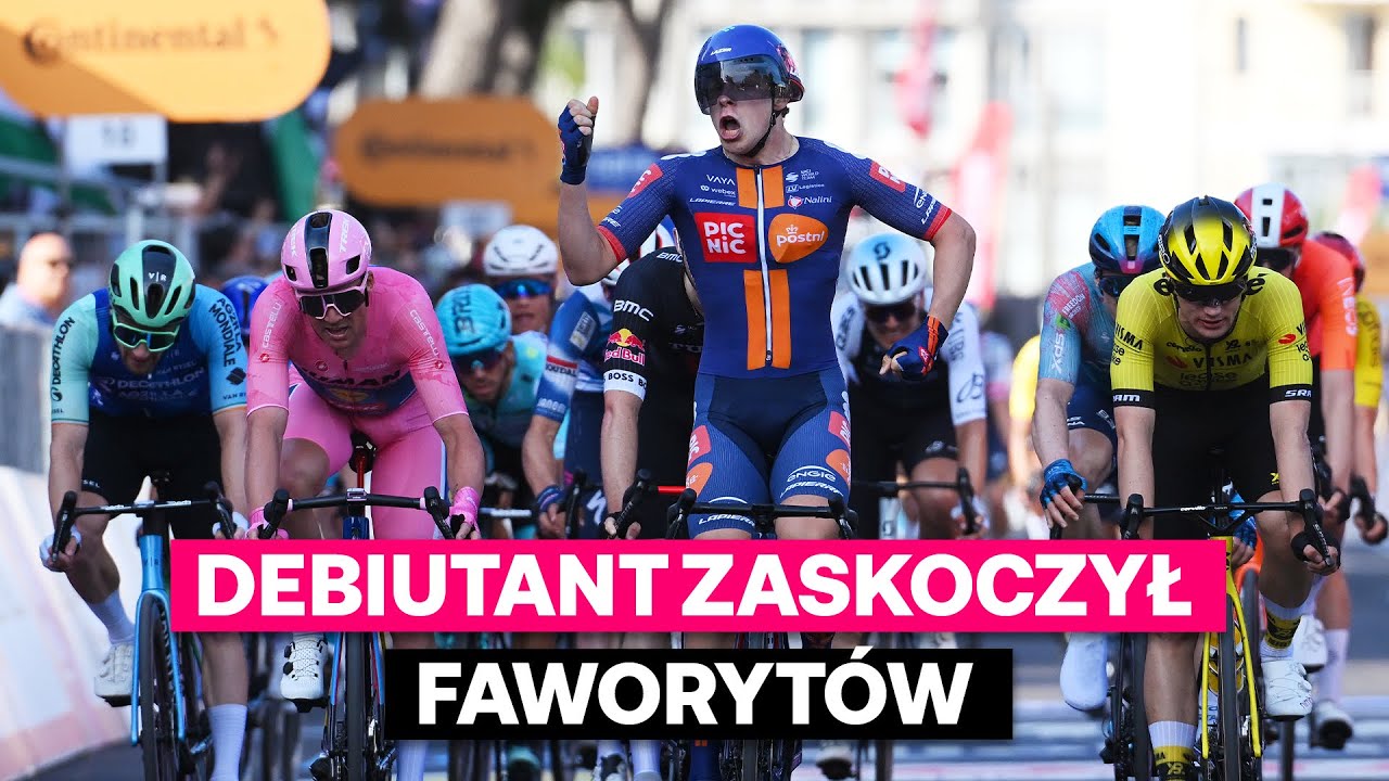 Casper van Uden uciekł faworytom na finiszu! Skrót 4. etapu Giro d'Italia 2025
