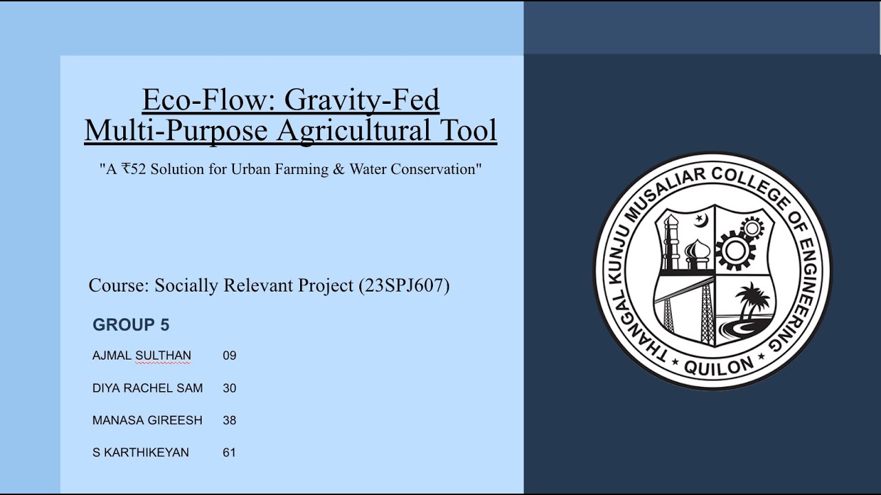 Eco-Flow: Gravity-Fed Multi-Purpose Agricultural Tool.