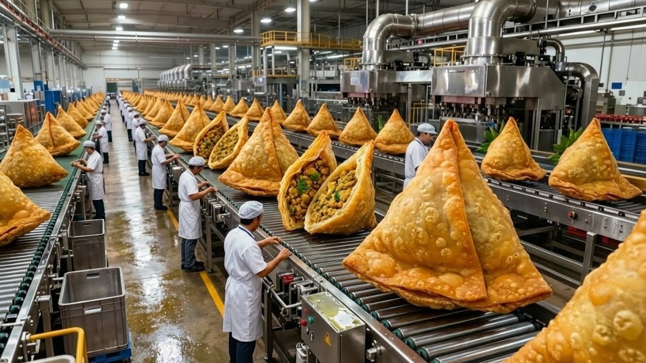 How Crispy Samosas Are Made in a Modern Factory &ndash; Full Production Process