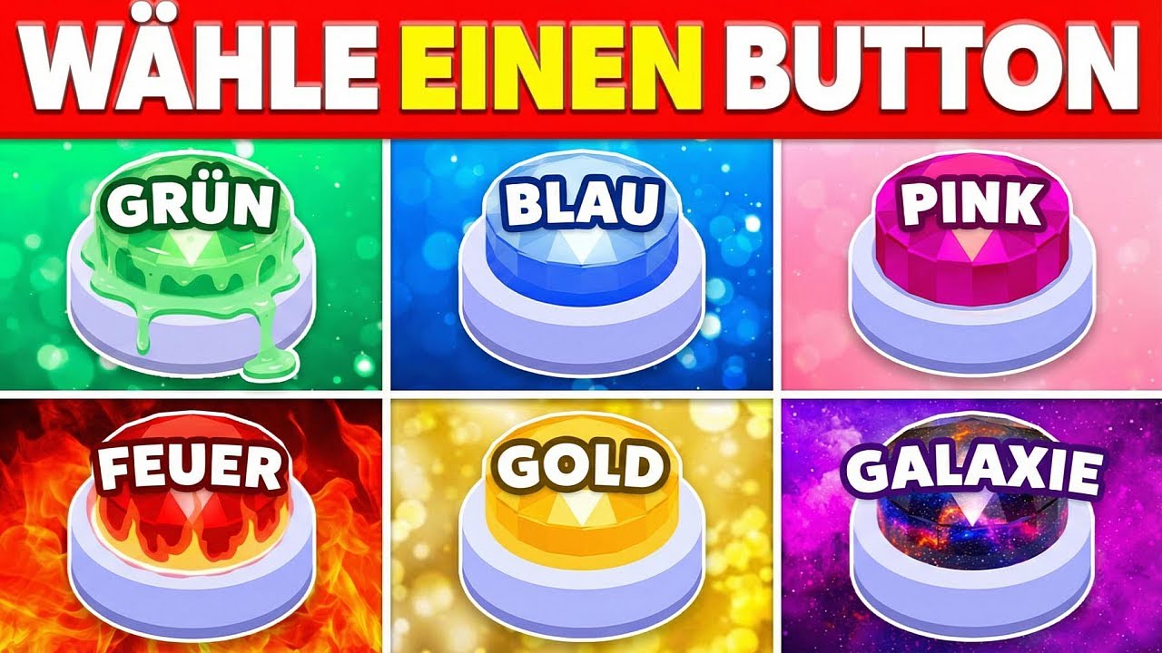 Wähle einen Button 💚 Slime 💙 Blau 🎀 Pink 🔥 Feuer 💛 Gold oder 🪐 Galaxie
