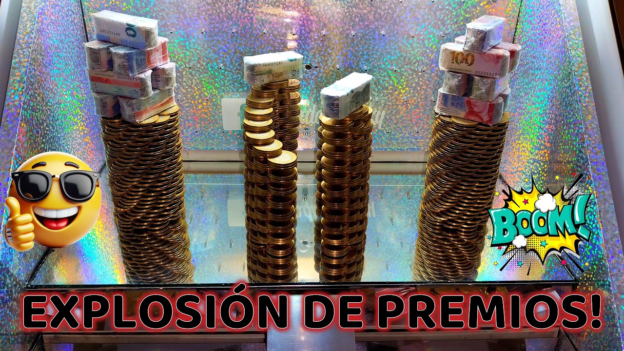 SOLO 8 MONEDAS Para Derribarlo TODO💲💲 Maquina de Cascada Torres de $10 