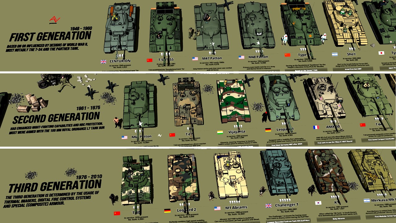 Every Main Battle Tank (MBT) By Generations