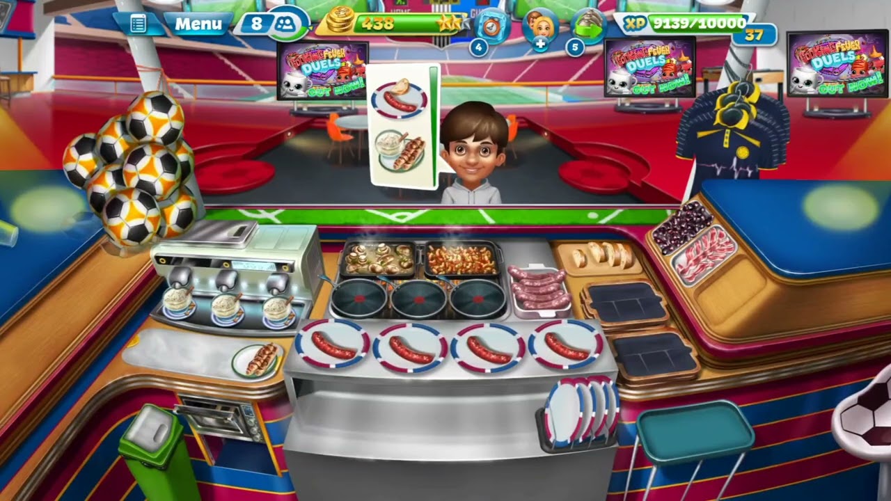 3 stars in level 15 | Cooking Fever's Sports Bar 