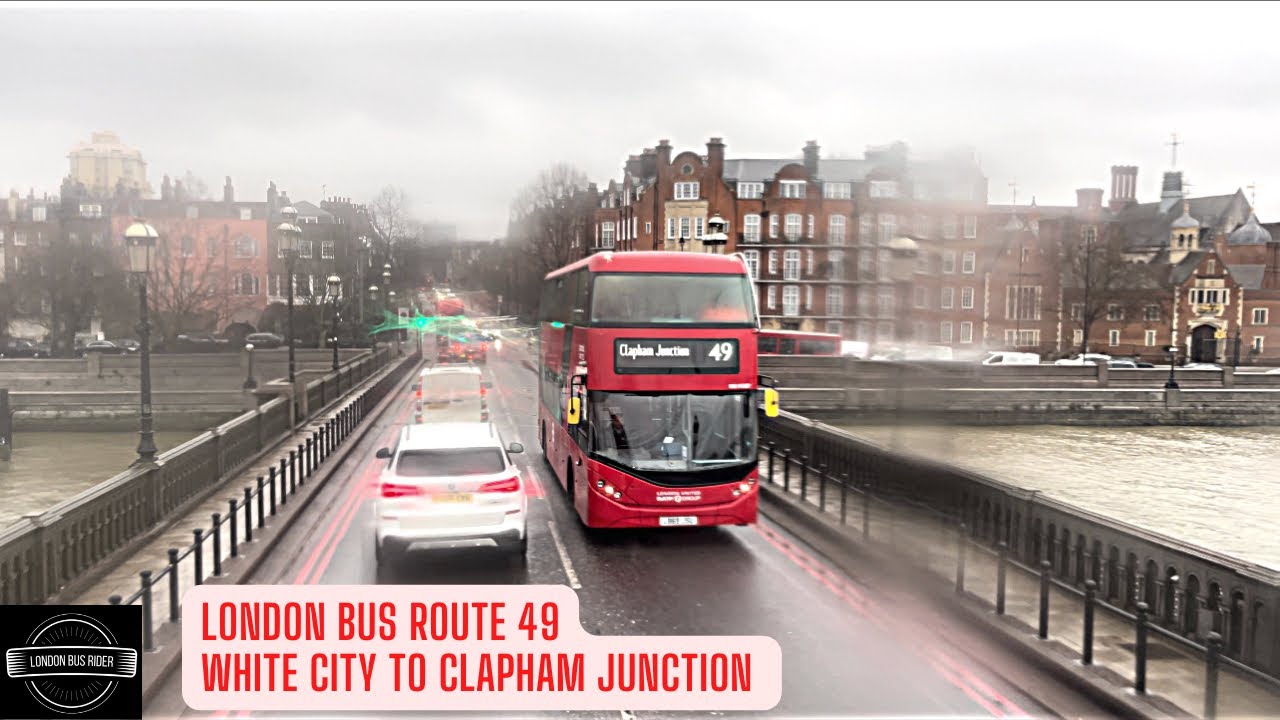 I rode London Bus 49 through Stratospheric polar vortex mix of rain and snow Join me