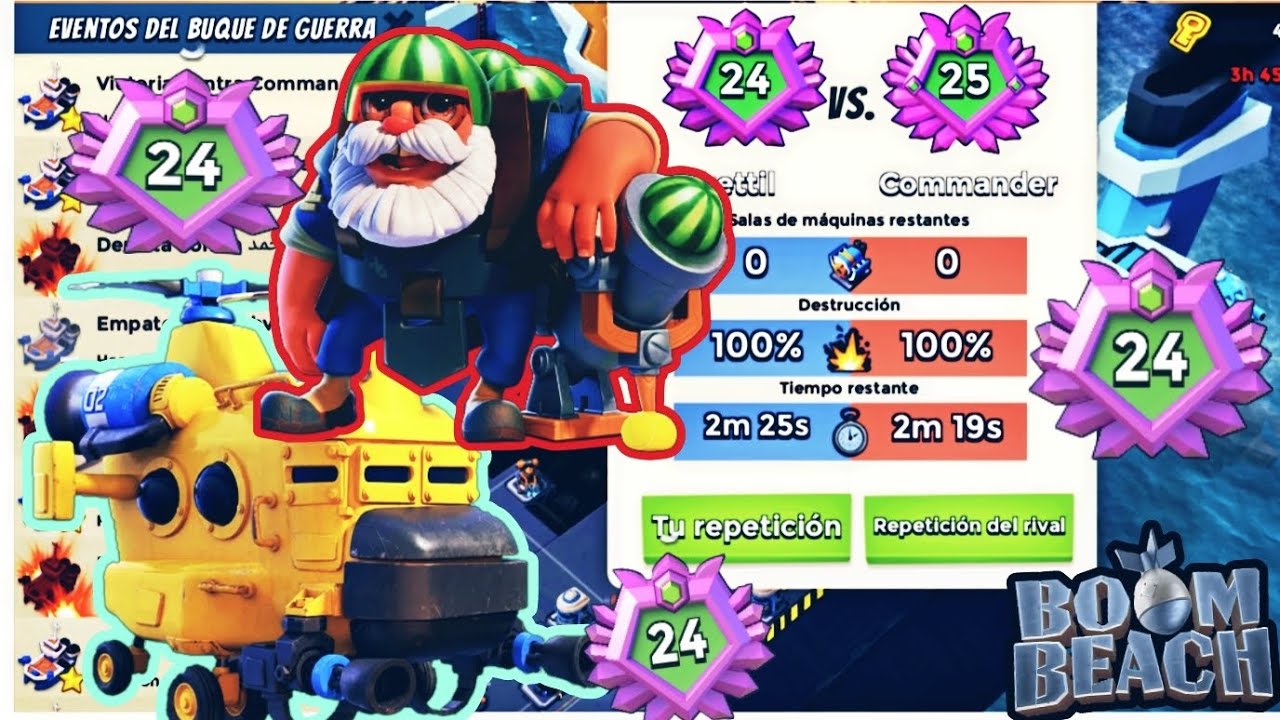 🔥 ¡RANGO 24 con HELICÓPTEROS y BOMBARDEROS SANDÍA! 💥 | Boom Beach Warship Temporada 81