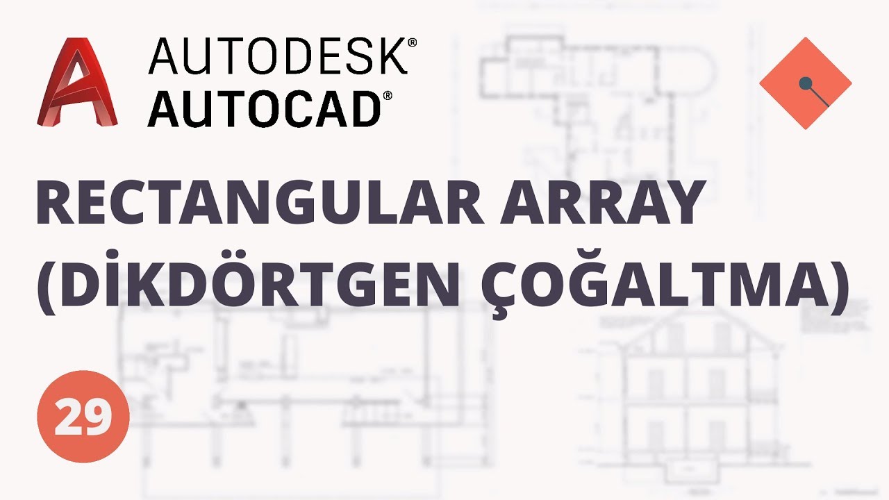AutoCAD Dersleri #29 | Rectangular Array (Dikdörtgen Çoğaltma)