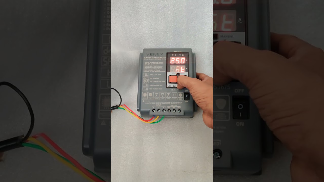 VENEX three phase digital starter password setting TPDS 40 TPDSW 40 TDSC 40 MDOL40 