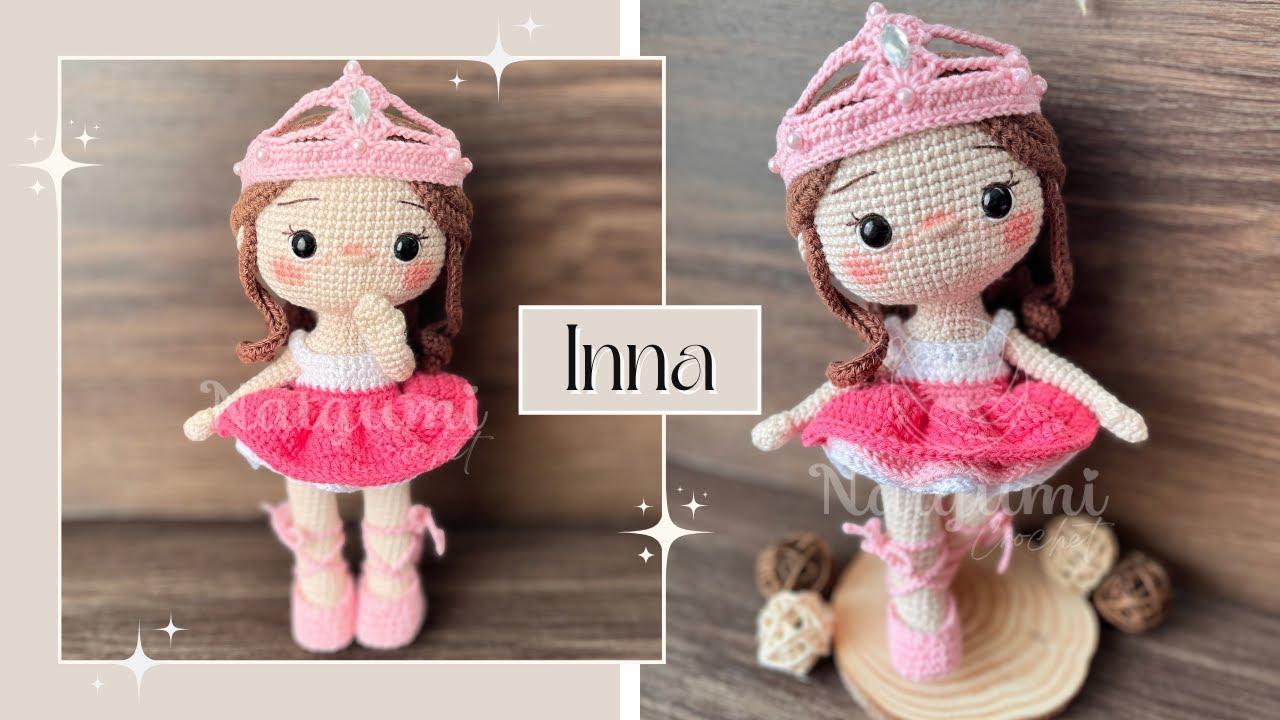 Tutorial muñeca Inna la bailarina🌸 | 22 cm de alto | crochet amigurumi paso a paso ✨