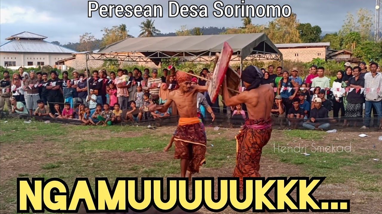 Saling jual beli serangan || Peresean Desa Sorinomo