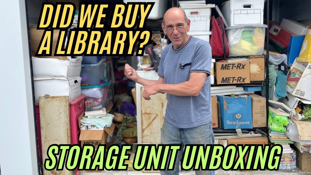Did we buy a library? | Storage Unit Unboxing For Resale