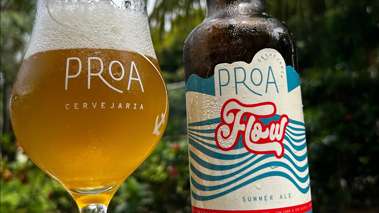 Cerveja Puro Malte SEM GLÚTEN e SÓ 30 CALORIAS? 🤯 Degustação Flow Proa