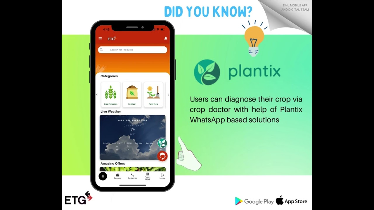 ETG One Stop Solution. Did you know Plantix turns your phone into a mobile crop doctor !!