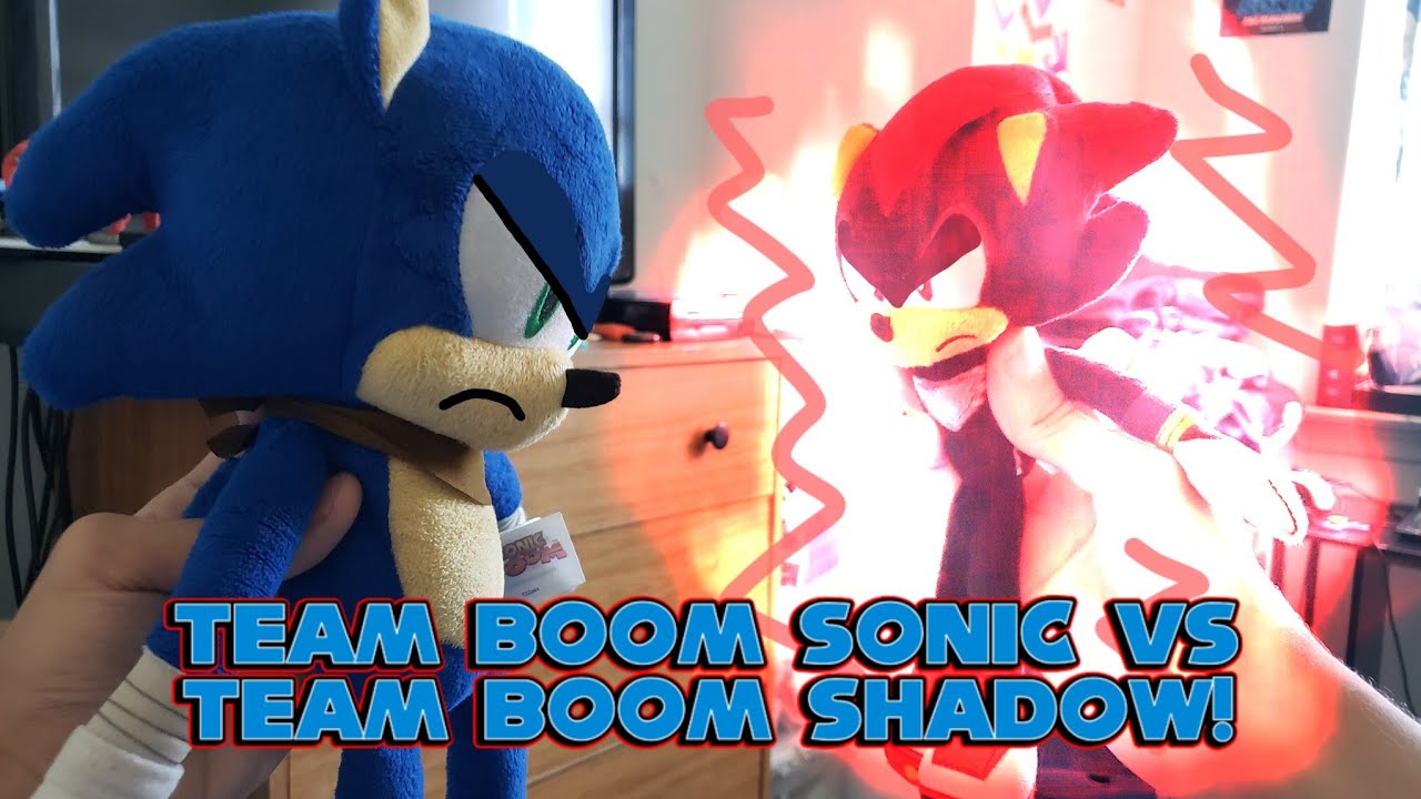 Sonic Plush: Team Boom Sonic Vs Team Boom Shadow!