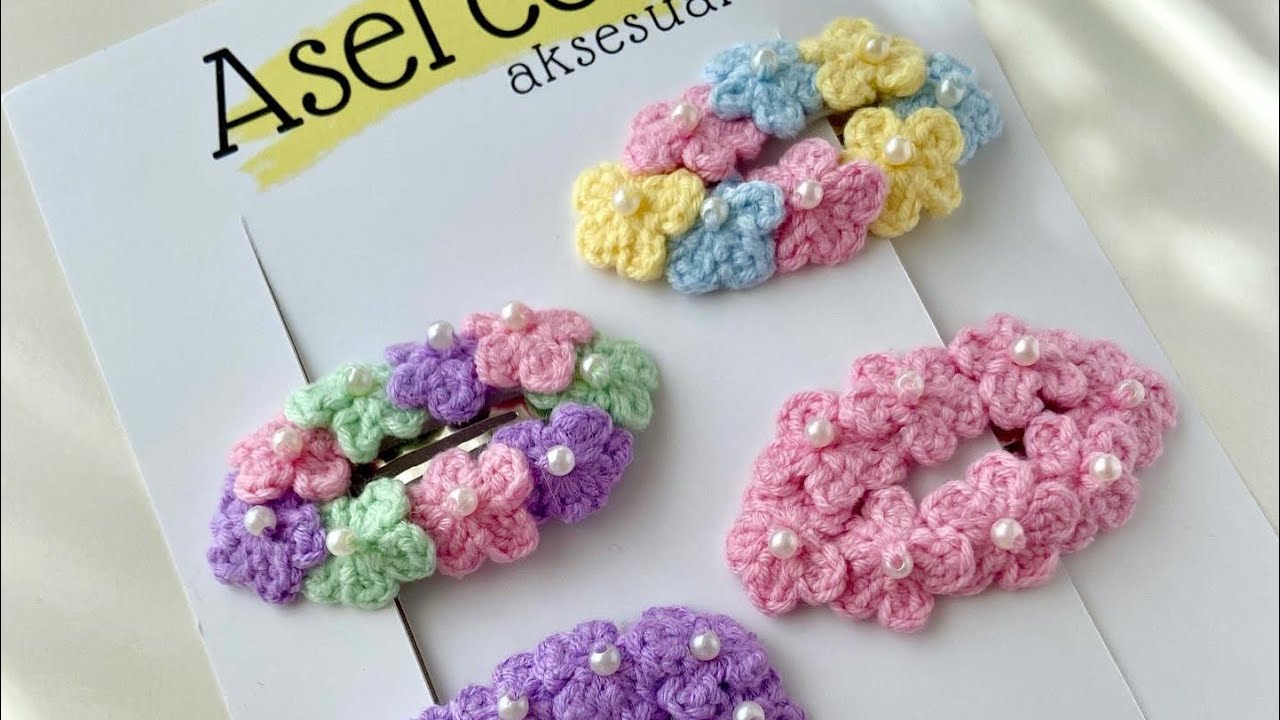 İncili papatya toka/ pearl daisy buckle/ hairclips /handmade /örgütoka /tığişi /elişi