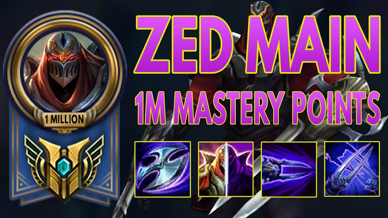 ZED MONTAGE - ZED MAIN - 1 MILLION MASTERY POINTS - BEST ZED PLAYS