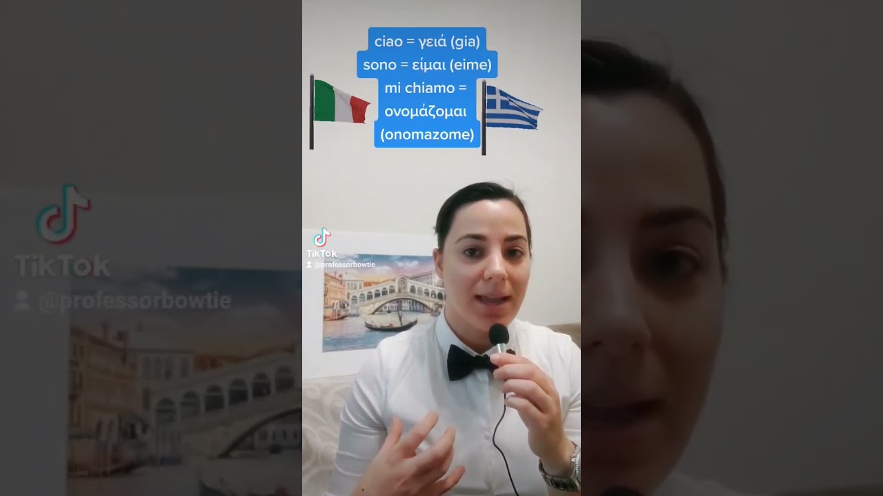 Come salutare e presentarsi in Greco/ The Professor with the Bow - Tie