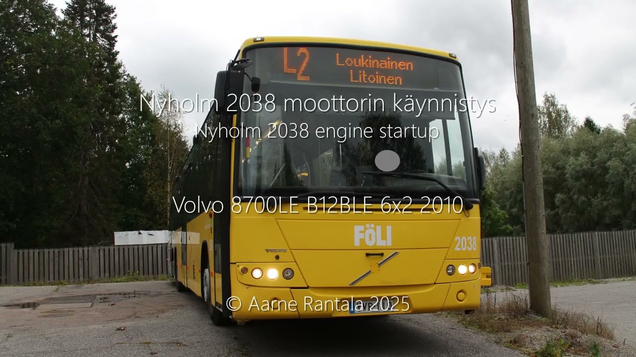 📼 Upeat äänet 😍 | Nyholm 2038 käynnistys | Volvo 8700LE (2010) B12BLE 6x2