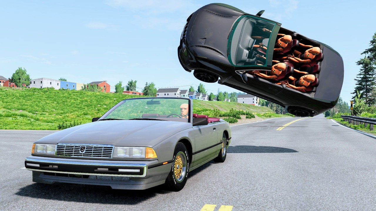 High Speed Traffic Car Crashes #176 - BeamNG Drive | CrashBoomPunk