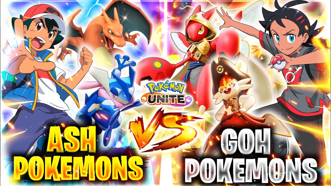 Ash Vs Goh In Pokemon Unite|Ash Pokemons Vs Goh Pokemons|Pokemon Unite Hindi Gameplay|
