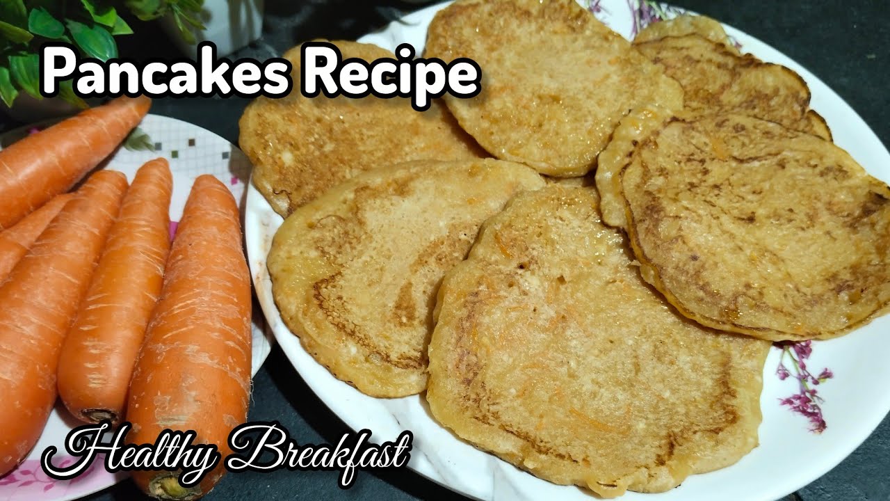 15- Mins Healthy Carrot and Coconut Pancakes ll (No sugar)